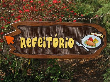 Placa Entalhada - Refeitório