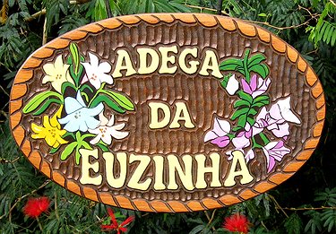 Placa Entalhada - Adega Da Euzinha